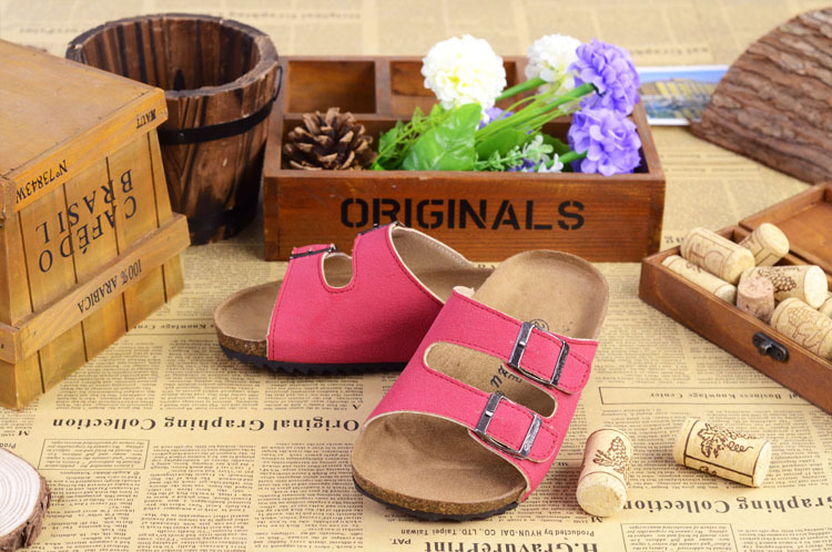 Chaussons enfants en suède pour été - semelle bois - Ref 987198 Image 21