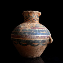 仿古陶罐手绘画彩陶器摆件仰韶文化古玩收藏品文物复制古风老物件