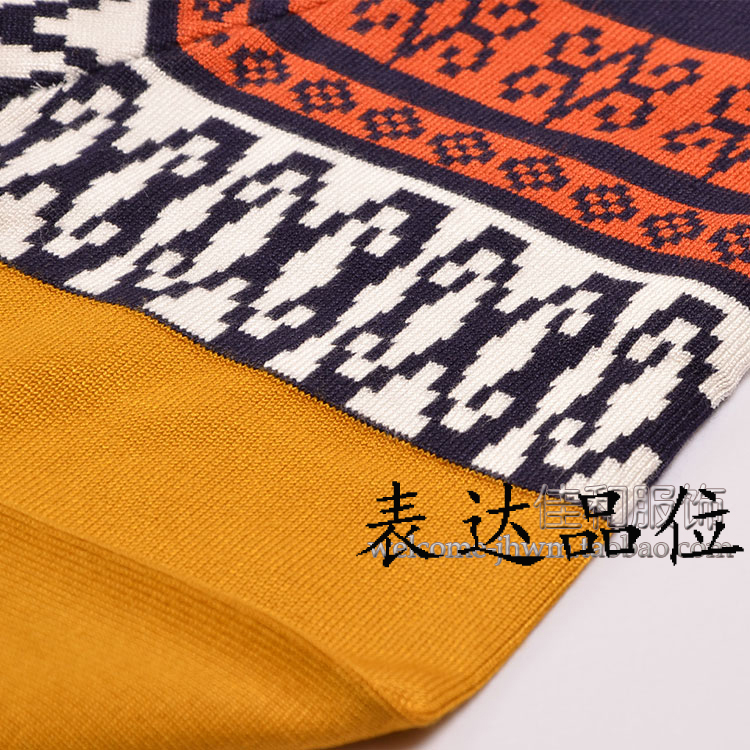 Yao Cheng mùa thu và mùa đông áo len cổ tròn kẻ sọc lỏng áo len kẻ sọc với chất béo cộng với kích thước áo khoác nam - Cực lớn