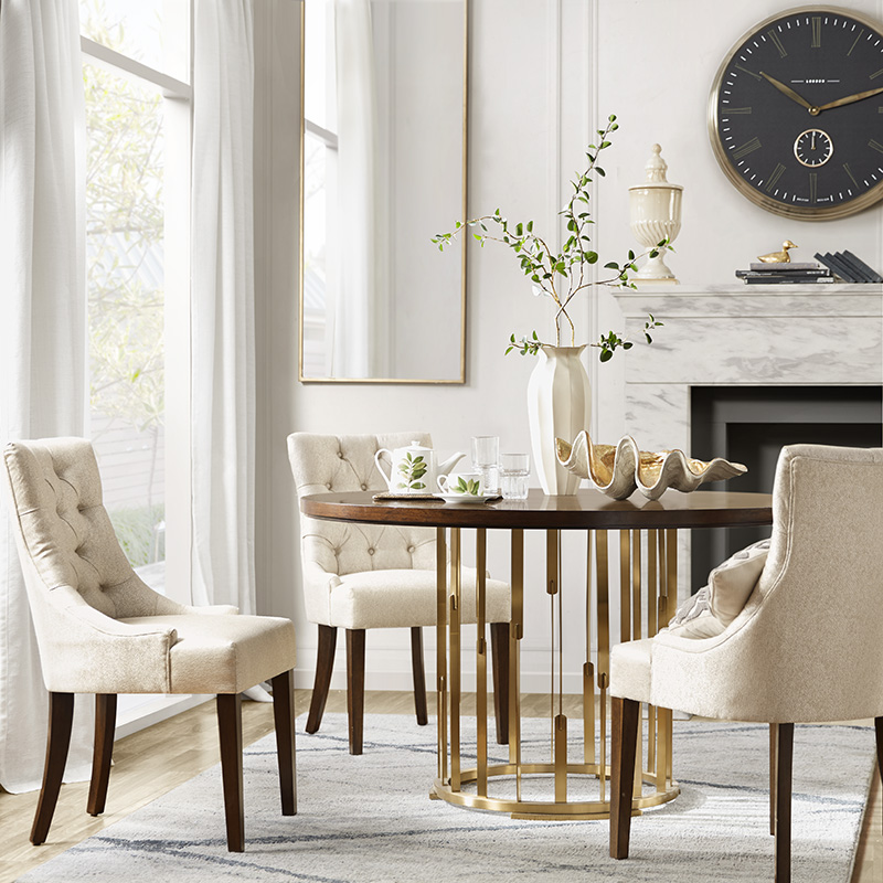 HarborHouse American living room home dining room backrest dining chair light lavish minimalist dining table Hamptons