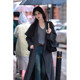 AZure French retro large lapel sweater imitation mink mid-length soft waxy coat long-length slimming loose coat