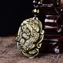 Natural collection-grade gold obsidian brave one night rich live conch cat ear head Soft Star Star