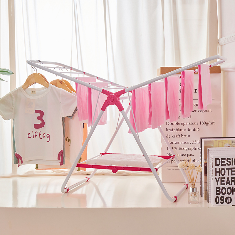 Clothes hanger floor folding small number floating window sill Children clotheshorse airfoils airfoils Balcony Baby Baby Diaper Rack