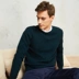 Áo len cashmere màu trơn cổ tròn đan áo len lỏng của cha áo len nam mùa thu đông 2018 mới áo đôi nam nữ Áo len Cashmere