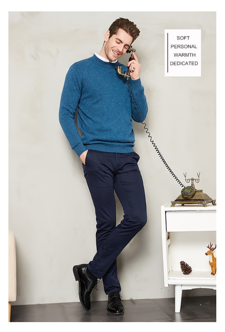 Bộ đếm chính hãng 2018 mùa đông mới có đường chéo sọc chéo áo len cashmere cho nam áo khoác jean nam