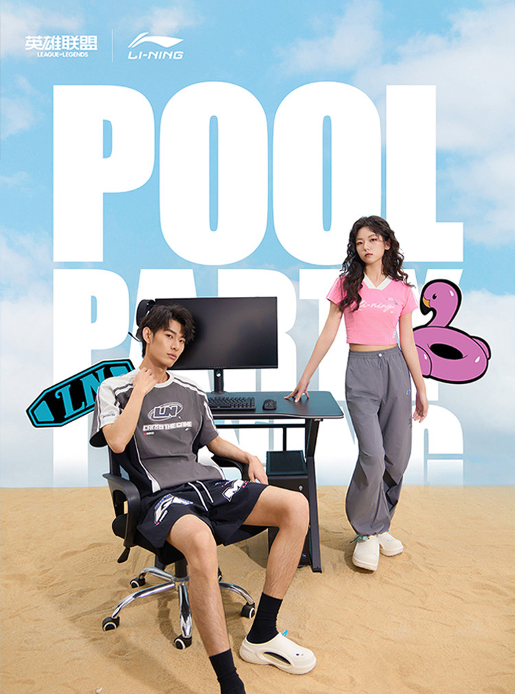 Li Ning, герои, футболка polo для отдыха, трикотажный спортивный костюм, короткий рукав 