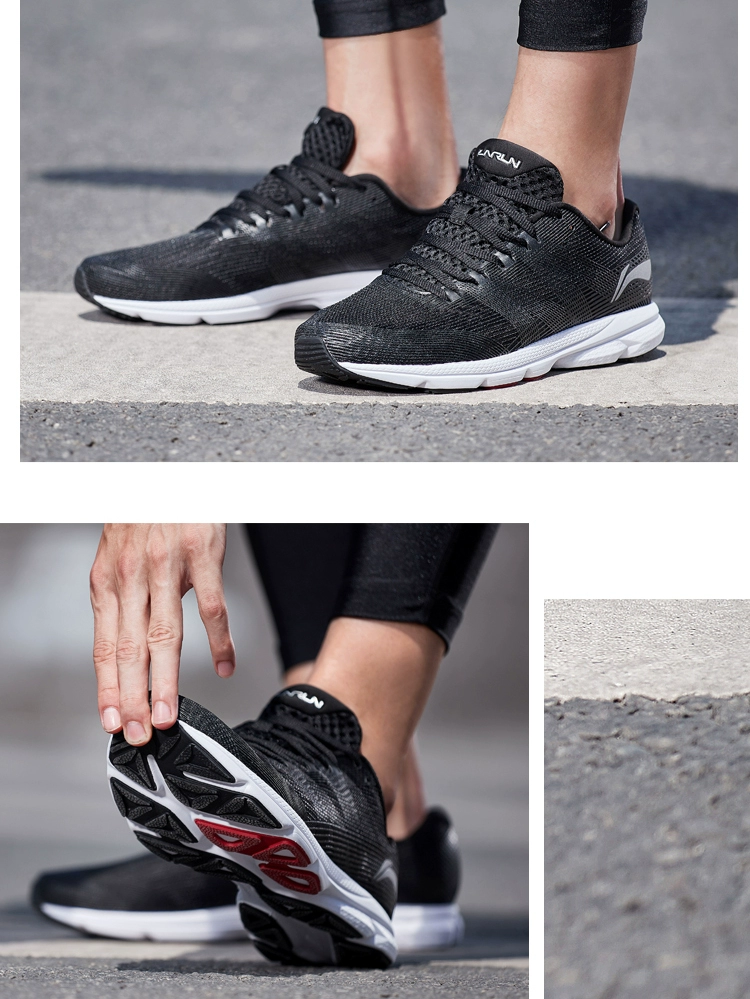 Giày chạy bộ Li Ning giày nam mới màu đỏ thỏ thông minh chống trượt giày chống trượt mùa thu giày thể thao ARBN045
