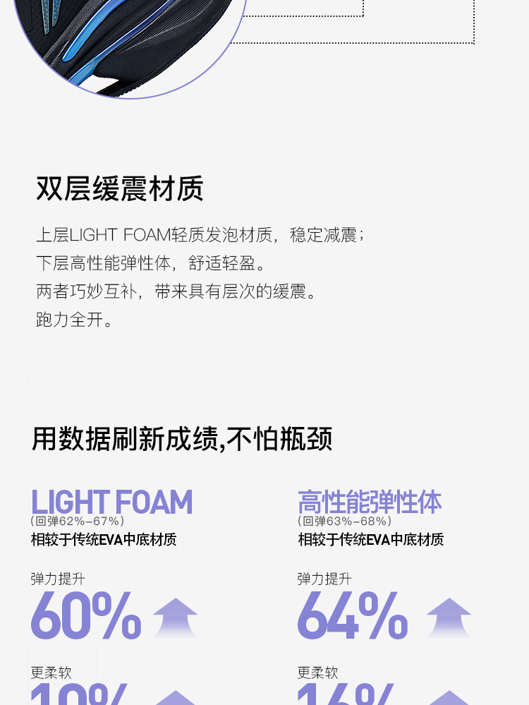 李宁 吾适5S 男子秋冬时尚跑鞋 双层缓震中底 图5