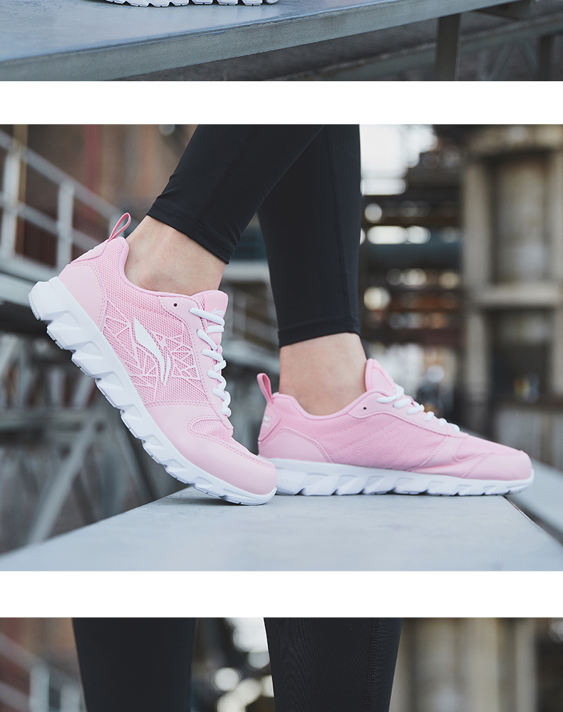 Giày chạy bộ Li Ning nữ mới hấp thụ sốc nhẹ buổi sáng chạy đôi giày sinh viên giày thể thao mùa thu ARHN206 giày thể thao nữ nike