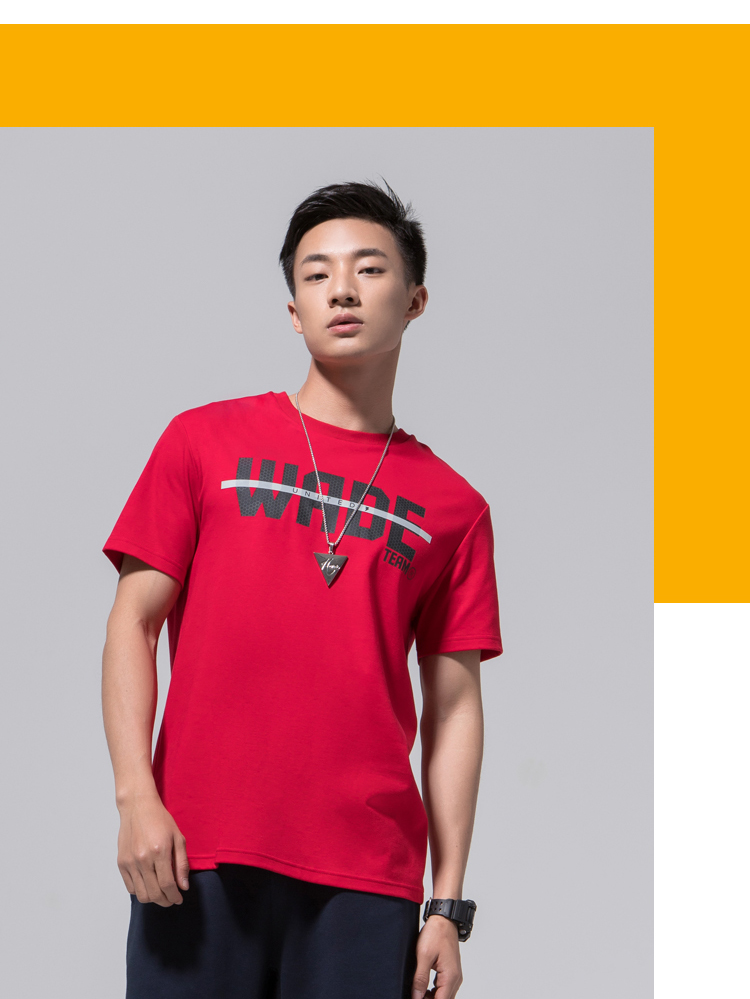 Li Ning áo thun ngắn tay nam mới Wade series mùa hè thường mặc đồ thể thao cotton AHSN491 - Áo phông thể thao áo thun thể thao