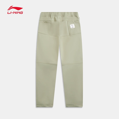 Li Ning Wade x Jay Flow, повседневные мужские брюки из серии 25, новые зимние плюс бархатные прямые спортивные брюки