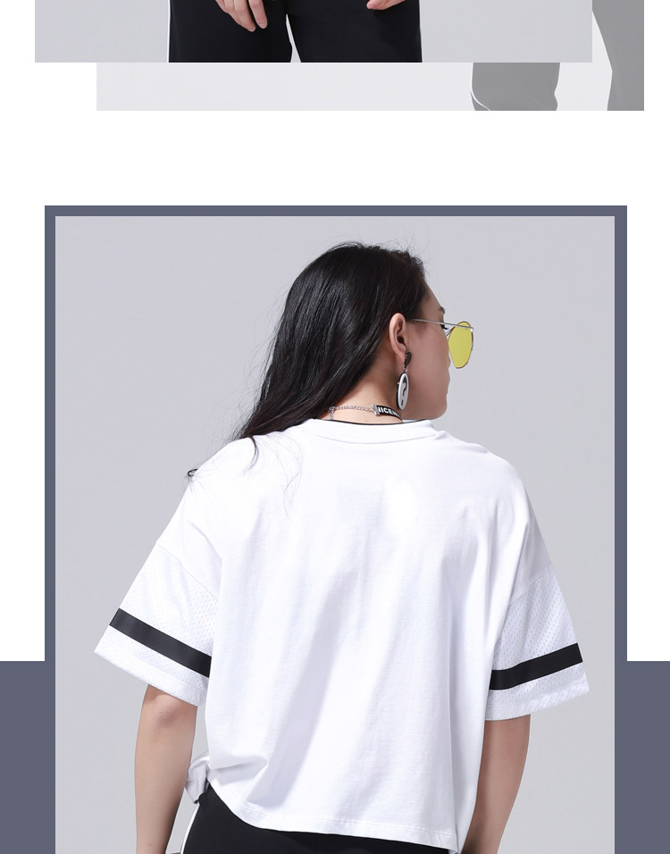 Áo thun ngắn tay Li Ning nữ mới BAD FIVE loạt cổ tròn mùa hè thể thao ngắn AHSN212 - Áo phông thể thao áo polo thể thao nam