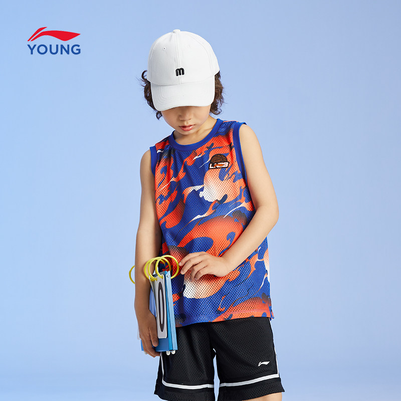 Li Ning children's clothing basketball match men's children's clothing new basketball series men's loose top sportswear