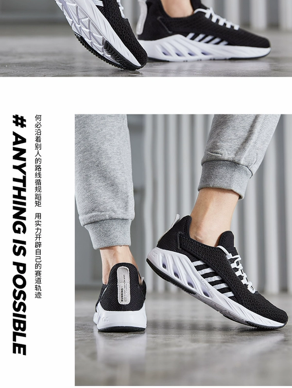 Giày chạy bộ Li Ning Giày nữ 2019 mới nửa cọ Li Ning arc shock shock hấp thụ nhẹ mang giày đôi giày chạy giày thể thao - Giày chạy bộ