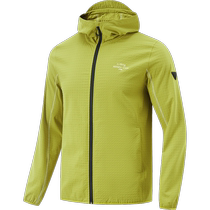 Li Ning Windbreaker) New Long Sleeve Hooded Jacket Outdoor Running Windproof Plus Velvet Warm Autumn and Winter Sportswear for Men