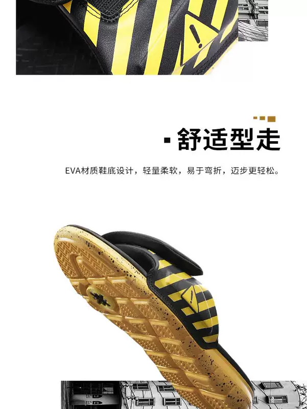 Giày thể thao nam Li Ning 2019 mới nhẹ chống trượt xu hướng chống trượt giày thể thao nam AGAP009 - Dép thể thao