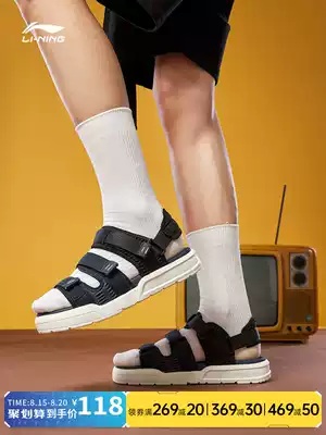 Hua Chenyu Xin chose Li Ning sandals female velcro couple beach sandals summer breathable sports cool drag men wear outside
