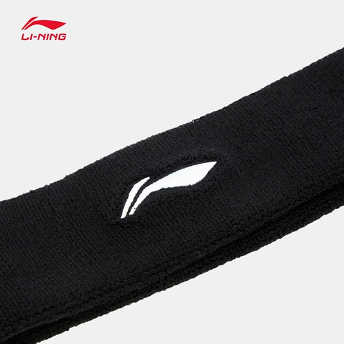 Li Ning, повязка на голову подходит для мужчин и женщин, спортивная черная одежда для йоги, коллекция 2023, для бега, впитывает пот и запах