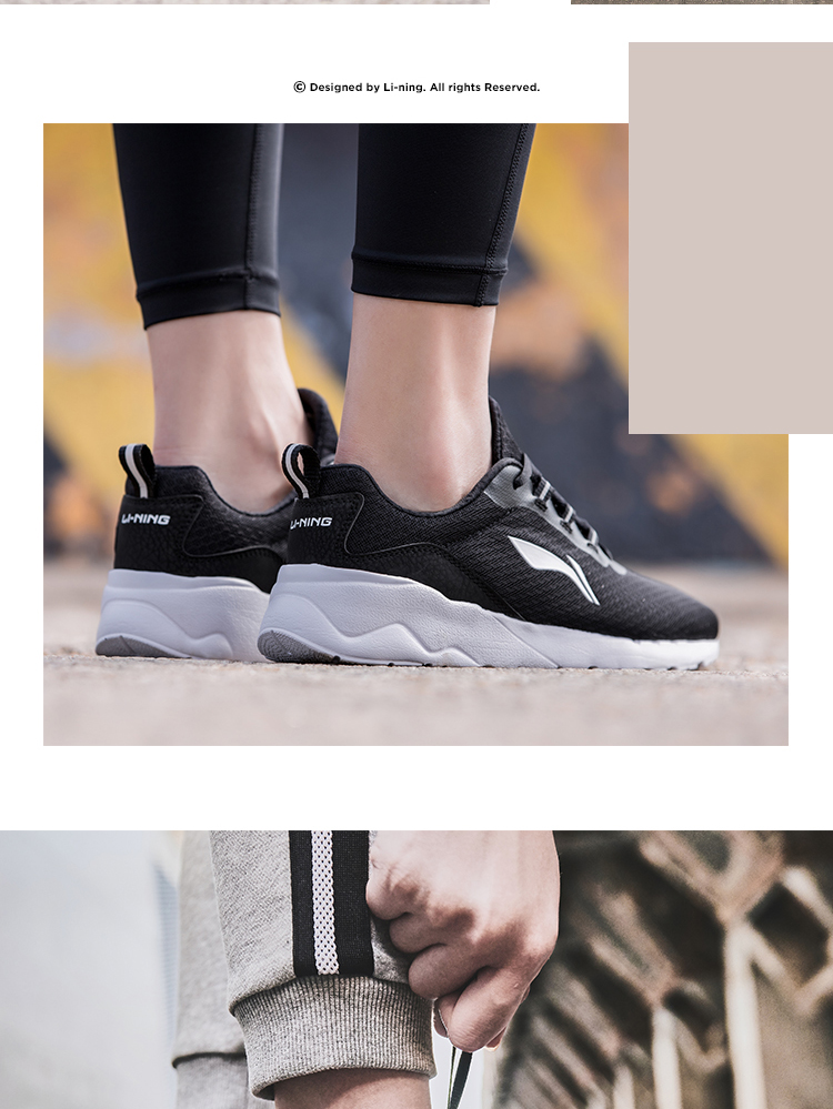 Giày chạy bộ Li Ning Giày nữ mới nhẹ giản dị Những người yêu thích giày chạy giày màu hồng mùa thu mùa đông giày thể thao nữ giày sneaker nữ hot trend 2020