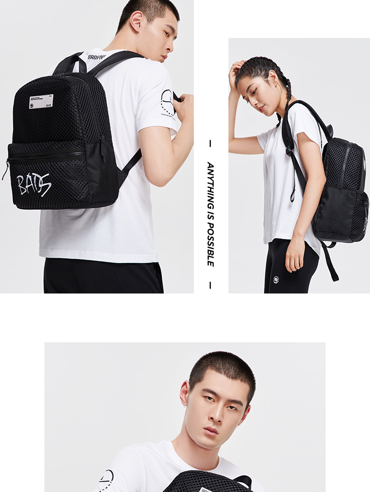 Ba lô nam nữ Li Ning cùng một đoạn 2019 mới BAD FIVE loạt ba lô túi ba lô túi thể thao học sinh - Ba lô balo nữ
