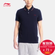 Li Ning ngắn tay áo polo nam thể thao mới cuộc sống hàng loạt ve áo đan mùa hè ngắn thể thao