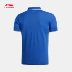 Li Ning ngắn tay áo polo đào tạo nam loạt đồ thể thao cổ áo ve áo cổ áo đan ngắn thể thao mùa hè
