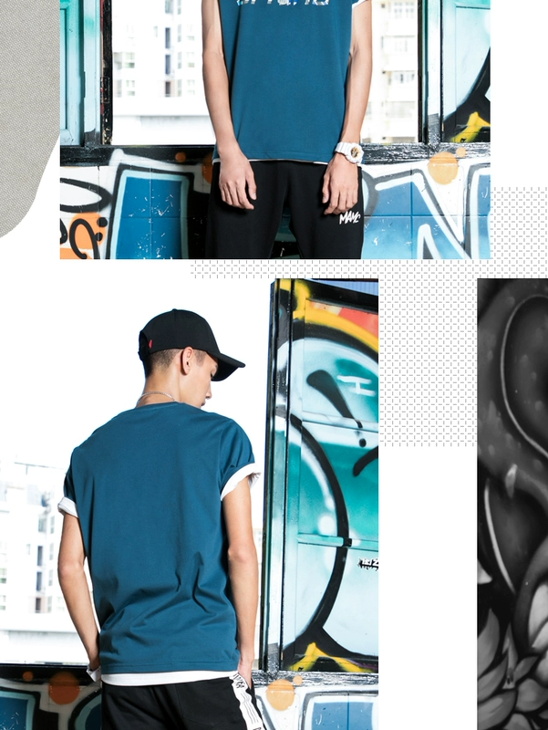 Li Ning áo thun ngắn tay nam mới thể thao hàng loạt vòng cổ xu hướng in quần áo thể thao ngắn