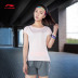 Li Ning áo thun ngắn tay nữ tập mới loạt đồ thể thao mùa hè nhanh khô quần áo thể thao ngắn mát mẻ - Áo phông thể thao áo ba lỗ tập gym Áo phông thể thao