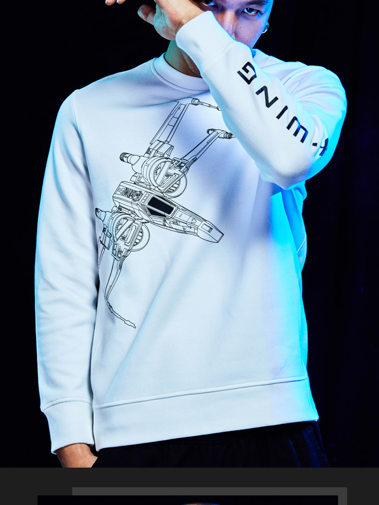 Li Ning Disney Star Wars Hoa nam giới và phụ nữ với cùng một áo len 2018 new áo thun dài tay mùa xuân thể thao áo thu đông đẹp