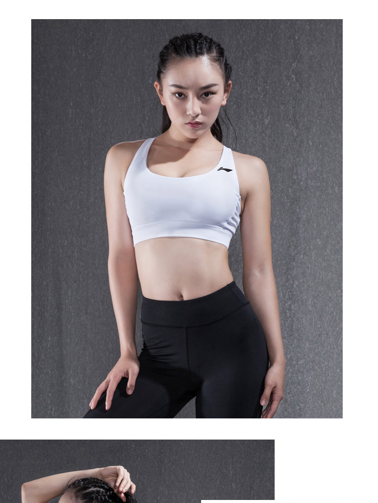 Li Ning thể thao đồ lót phụ nữ 2018 mới loạt chuyên nghiệp hỗ trợ thấp yoga mùa hè thể thao chặt chẽ áo thun tập gym