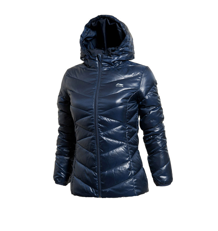 Li Ning mid-down down jacket lady sport series series mùa đông ấm áp trùm đầu 80% vịt trắng xuống đồ thể thao 228 ₫