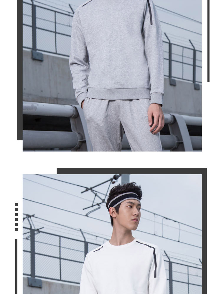 Li Ning áo len nam 2018 mới đào tạo loạt áo thun dài tay cổ tròn áo sơ mi đan thể thao áo thun dài tay