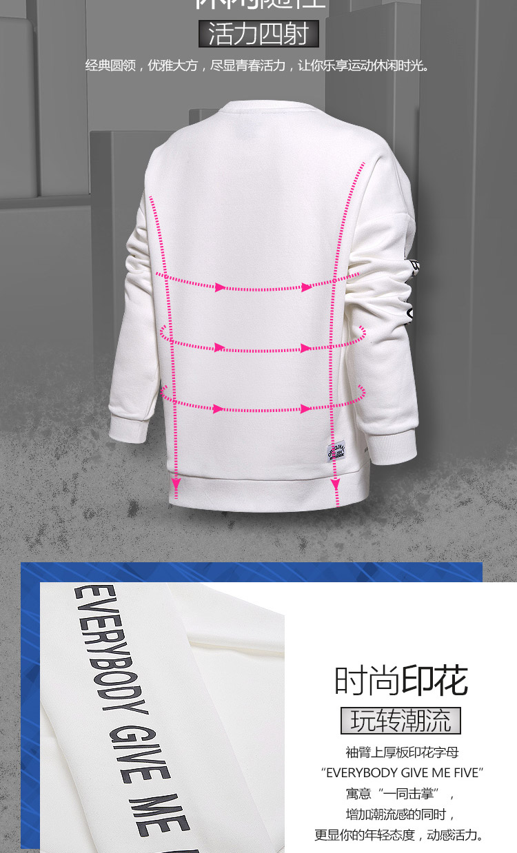 Li Ning, Wei Yi, cuộc sống thể thao, áo thun, cổ tròn ấm áp, dày, lông cừu thể thao áo hoodie tay phồng
