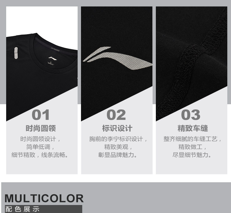 Li Ning áo thun ngắn tay nam tập luyện cổ tròn Slim Thể thao mùa hè ngắn toàn diện áo ba lỗ tanktop nam