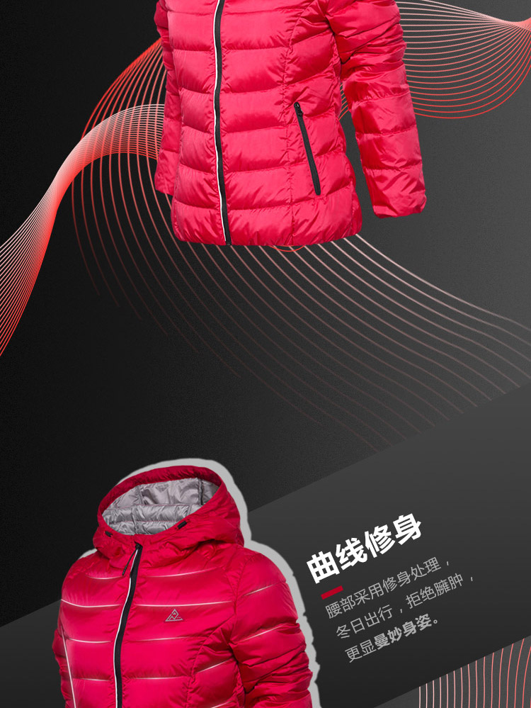 Li Ning ngắn xuống áo khoác nữ mới thể thao cuộc sống áo gió thể thao ấm áp 260