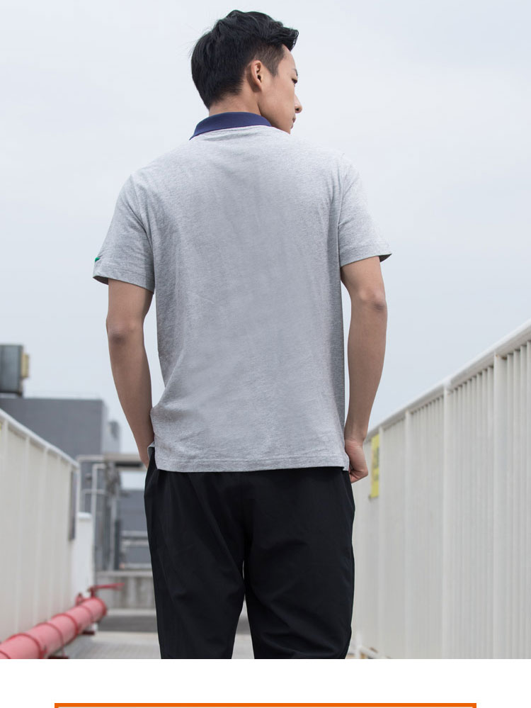 Li Ning ngắn tay trung niên nam ve áo nửa tay áo sơ mi POLO đào tạo nam thấm hút ẩm cotton ngắn áo thun thể thao mùa hè áo polo cá sấu