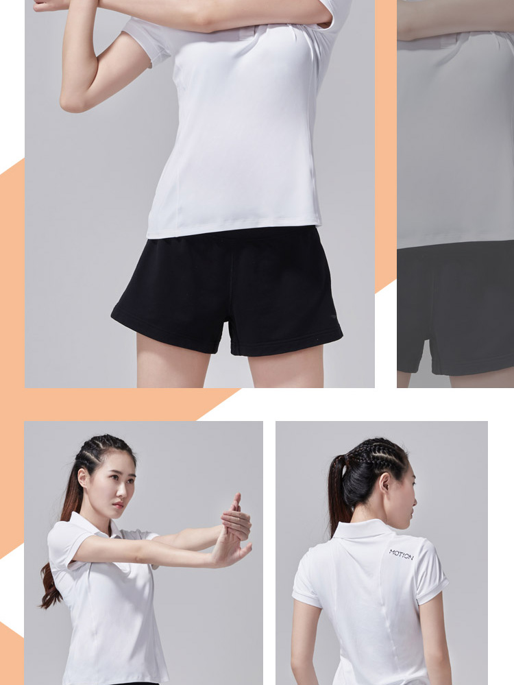 Li Ning ngắn tay áo polo nữ 2018 mới đào tạo hàng loạt nhanh chóng làm khô mát của phụ nữ thể thao APLN132 áo polo mlb