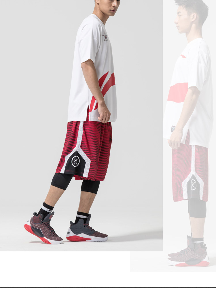 Li Ning quần short cạnh tranh quần nam Wade loạt bóng rổ thở quần thể thao ngắn quần AAPM021 giá của lưới bóng rổ	