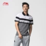 Li Ning ngắn tay áo polo nam đào tạo hàng loạt ve áo đan mùa hè ngắn thể thao APLM111 áo polo 