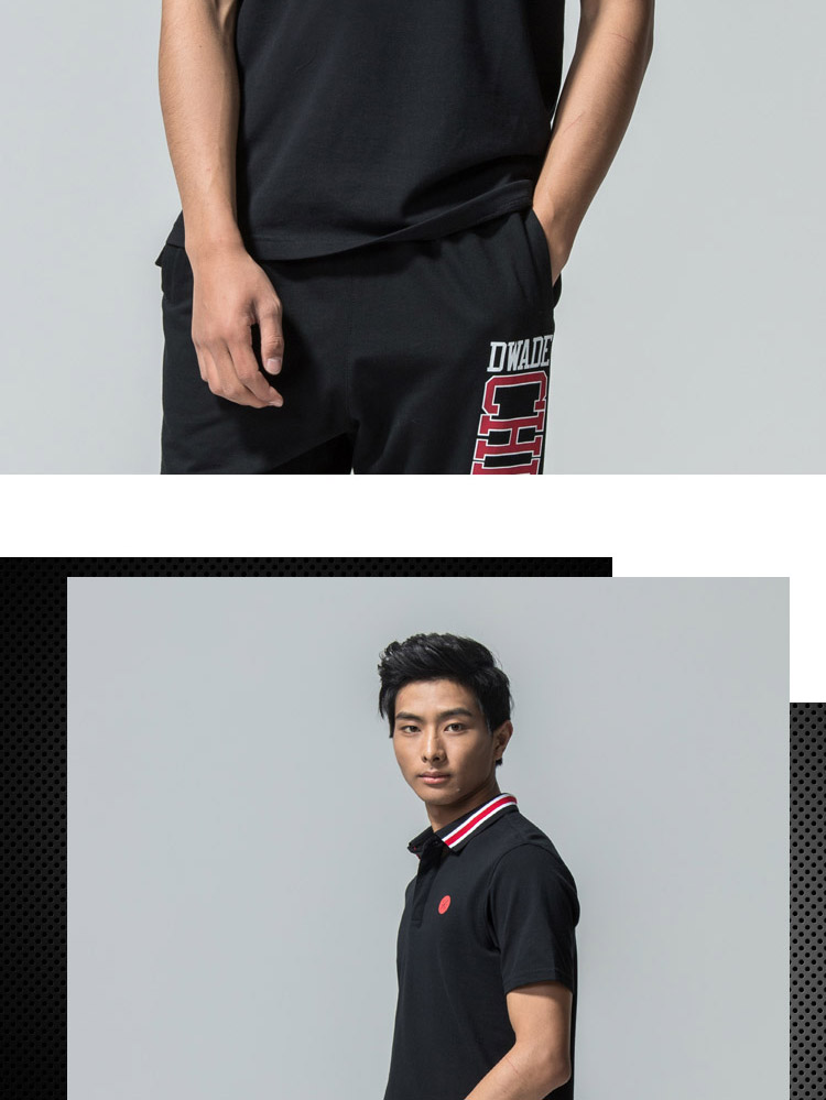 Li Ning ngắn tay áo polo nam Wade loạt ve áo đan mùa hè ngắn thể thao APLM121 áo khoác polo