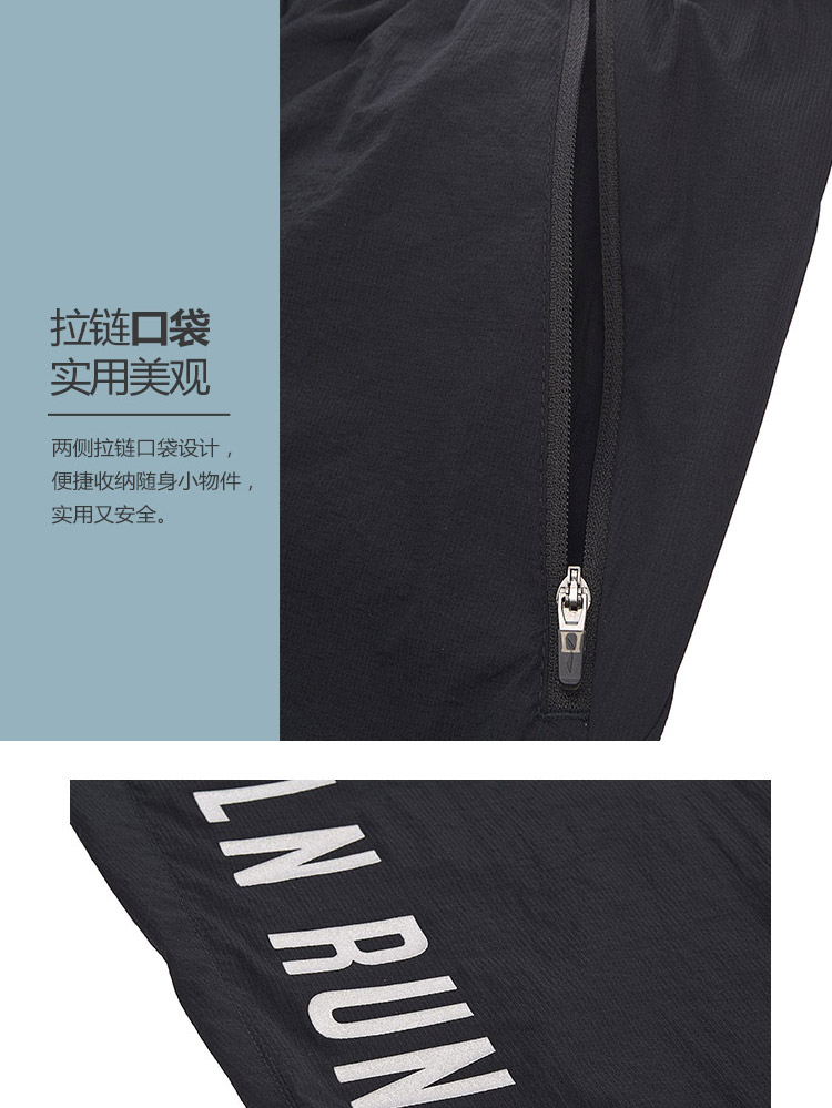 Quần Li Ning nam mới chạy loạt phản chiếu phần mỏng nam bằng phẳng dệt mồ hôi - Quần thể thao quan the thao nu