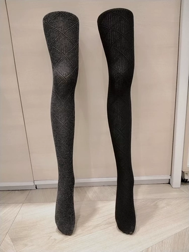 Осенние и зимние женские колготки для взрослых Yang Mi's Calzedonia, модный кашемировый стиль, переплетенный ромб