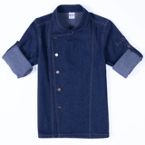 Джинсовый лонгслив для отеля для работы, униформа, комплект, короткий рукав