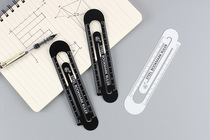 Korea Creative Brief Hollowed-out Steel Bookmark Examination Ruler 12cm Ruler Hand Bill Back Shaped Needle Stationery Ruler