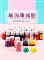 Pearl powder pigment crystal drops glue dyed mermaid Crystal mud material filling big bottle Crystal