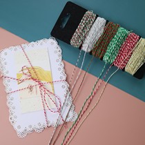 Multi-color double-strand three-strand color cotton rope Christmas cotton rope packaging DIY accessories zongzi rope