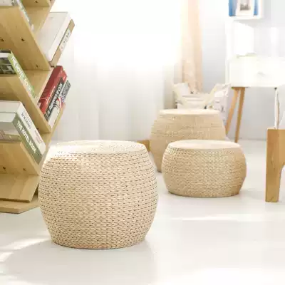 Futon cushion straw low pier sitting creative living room adult bench stool home thickened round balcony
