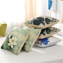 Sofa pillow cushion cushion pillow Chair backrest Office small pillow Tatami linen art removable and washable cover