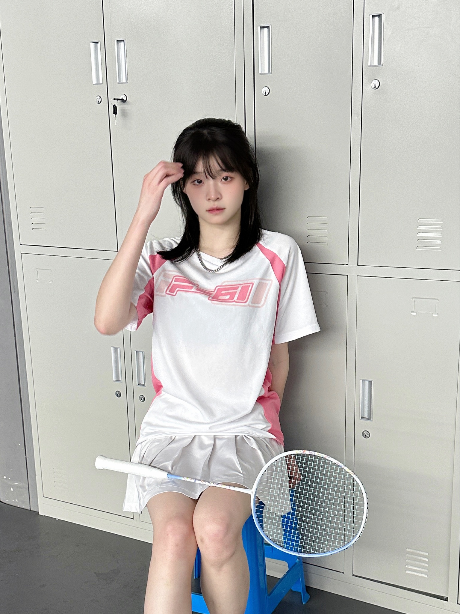 F61 new black and white training badminton clothing for women and men sweat-wicking quick-drying sports tops competition clothing short-sleeved couple T-shirts