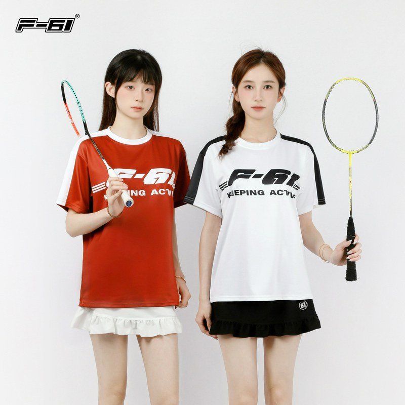 F61 New Classic Logo Badminton Clothing for Men and Women, Summer Sports Training Quick-Drying, Sweat-Wicking, Breathable Short-Sleeved T-Shirt F61 New Classic Logo Badminton Clothing for Men and Women, Summer Sports Training Quick-Drying, Sweat-Wicking, Breathable Short-Sleeved T-Shirt